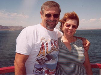 Rosanne and her husband Larry visiting Lake Mead a few years back.
